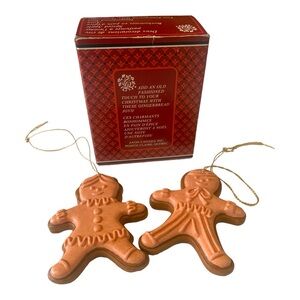 VTG 1981 AVON Gingerbread Joys 2 Spiced Apple Fragrant Wax Christmas Ornaments